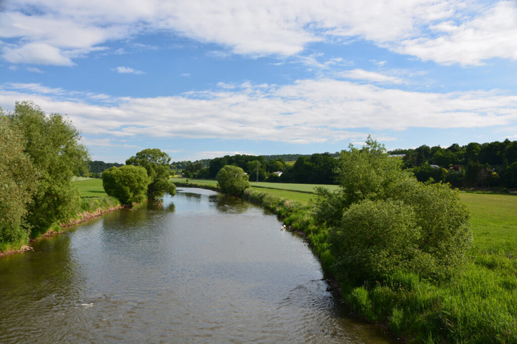 Die Fulda kurz hinter Fulda