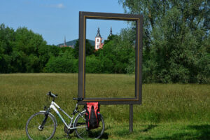 Blick auf Fulda vom Radweg aus
