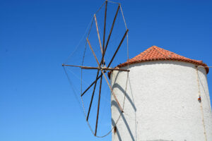 Bewirtschaftete Mühle in Agrili, Café Milos