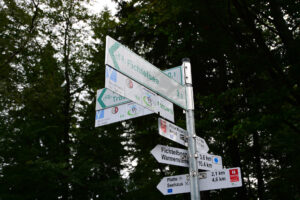 Beschilderung der Radwege im Fichtelgebirge