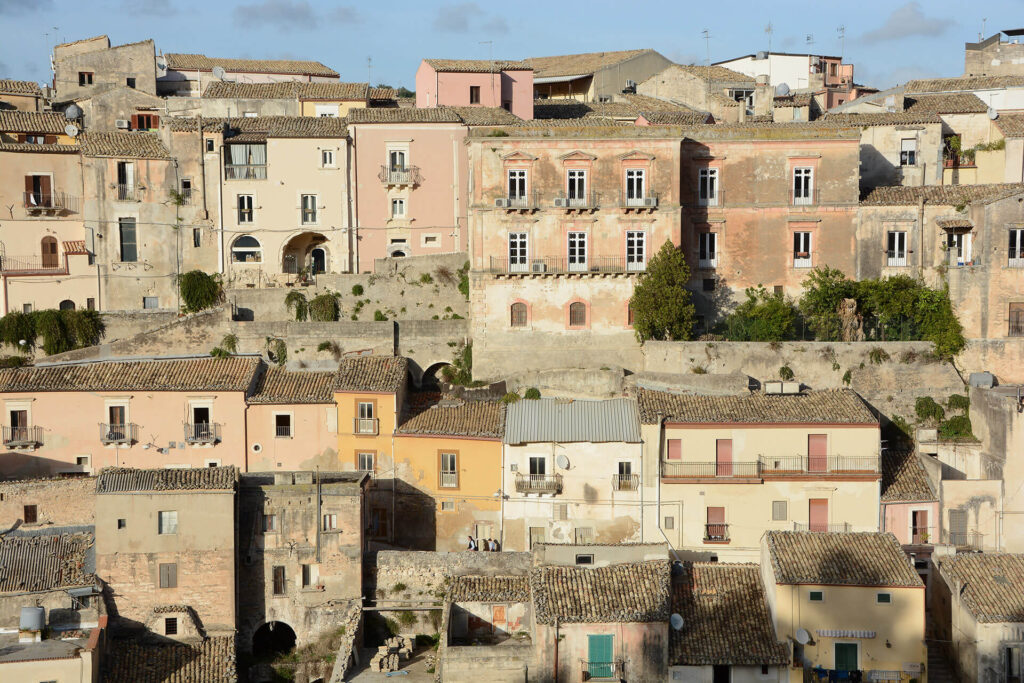 Blick auf das Häusergewirr von Ragusa Ibla