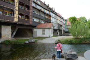 An der Krämerbrücke in Erfurt