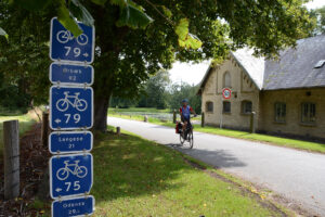 Beschilderung der Radwege auf Fünen