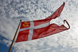 Die dänische Flagge, der Dannebrog