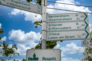 Beschilderung der Radwege in der Südpfalz