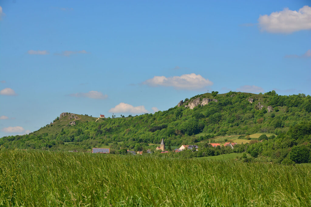 Blick aufs Walberla, den heiligen Berg der Franken
